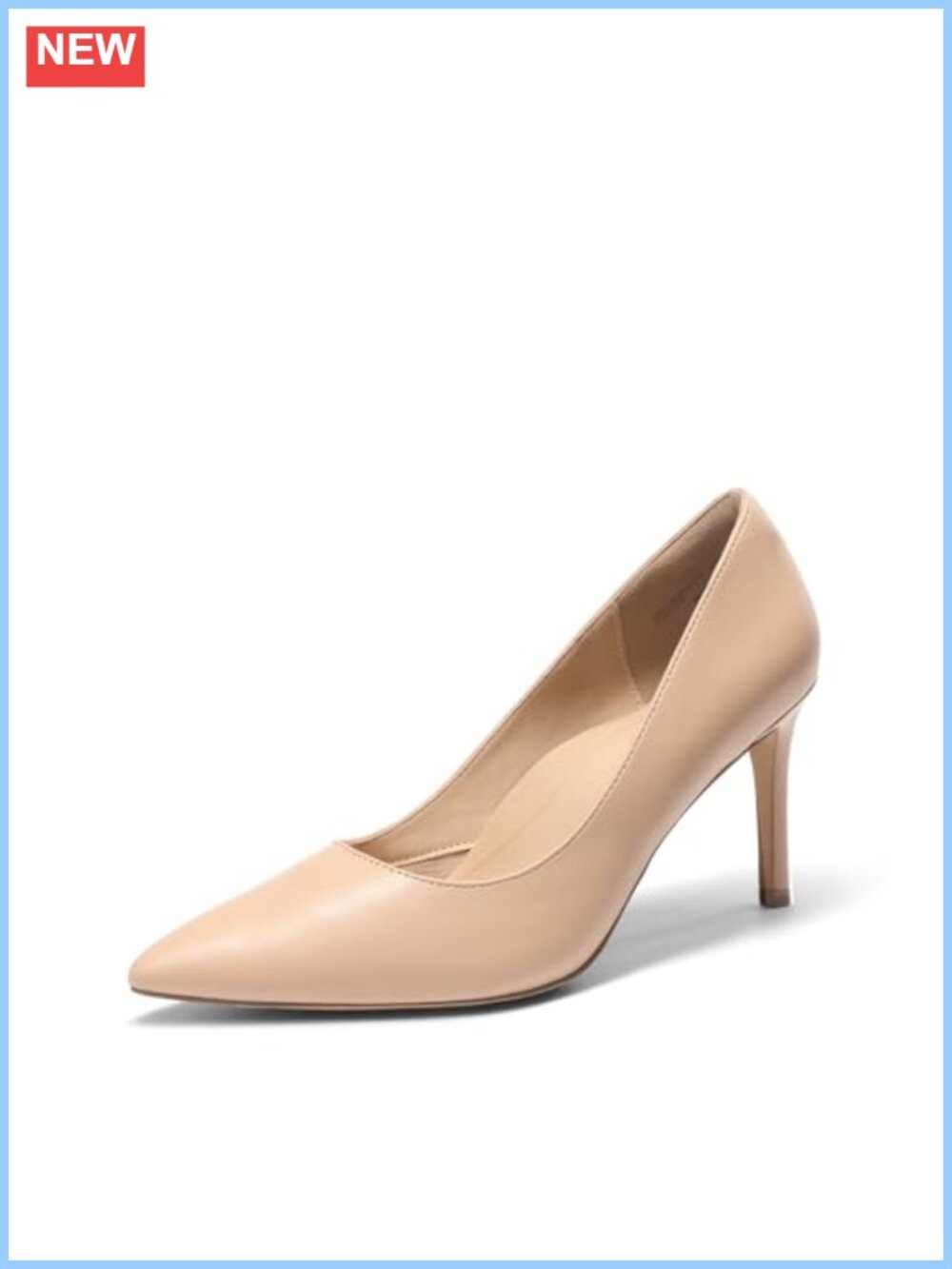 Faux Leather Pointed Toe Stiletto Heels Women's Pumps 3.35in